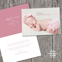 A6 folded - Baby Thank You Card