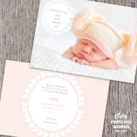 A6 Baby Announcement - Girl