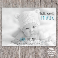 A6 Baby Announcement - Boy