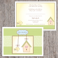 A6 Flat Baby Shower Invitation