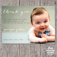 A6 Baby Thank You Card