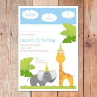 A5 1st Birthday Invitation
