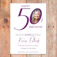 A6 50th Birthday Invitation