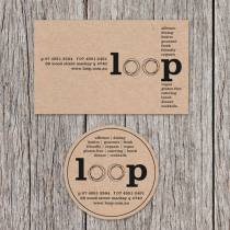 Business Cards 90 x 55mm and Diecut Circle Card 55 x55mm