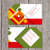 Business Cards 90 x 55mm with diecut corner