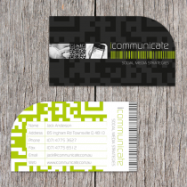 Business Cards 90 x 50mm with diecut corner