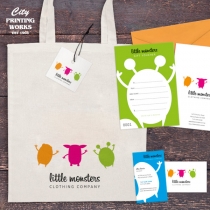 Branding applied to Business Cards, Gift Vouchers, Swing Tags & Bags