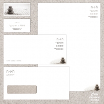 Branding applied to Business Cards, Letterhead, WIth Comps and Envelopes