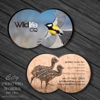 Die Cut Business Card - Double Circle - Die cut 111