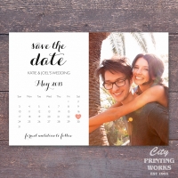 A6 Save the Date - photo and calendar