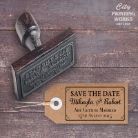 DIY - Kraft board tag and custom stamp