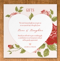 Gift Card 90mm x 90mm - vintage floral