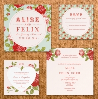 Wedding Invitation Set - vintage floral