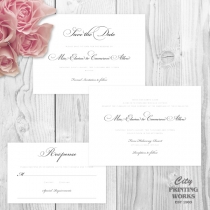 Simple, elegant Wedding Stationery - Save the Date, Wedding Invitation & RSVP