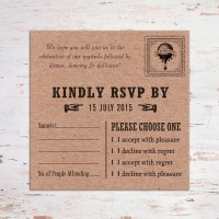RSVP 90mm x 90mm - vintage style on kraft board