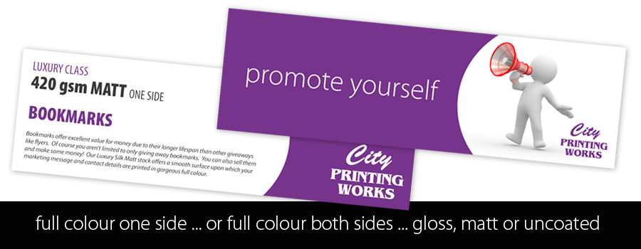Custom Printed Promotional Bookmarks - City Printing Works