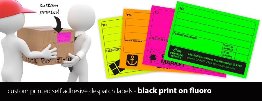 Fluoro Despatch Labels - Custom Printed at City Printing Works
